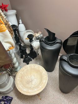 Home Decor Clearout - Floor Vases, Candlesticks, Glass Apothecary Jars