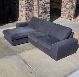 Dark Gray Sectional Sofa with Chaise