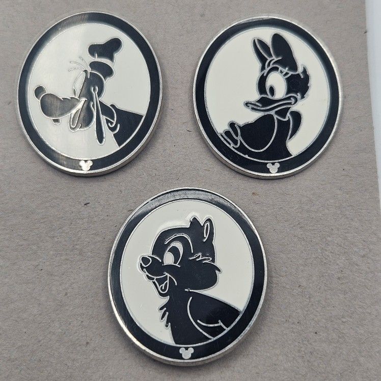 Lot Of (3) Disney Trading Pins 2008 Hidden Mickey ~ Silhouette Collection