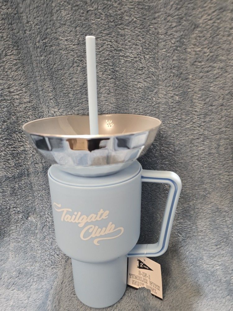 Target Bullseye 2in1 Blue Tumbler w/Snack Bowl 31.55oz