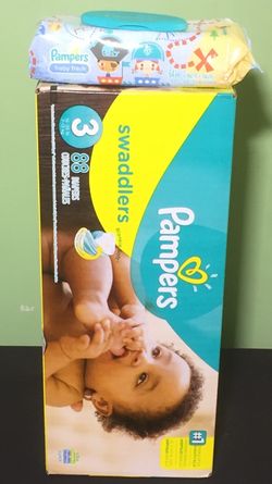 PAMPERS Swaddlers size 3 + 64 wipes = $25 👶👶