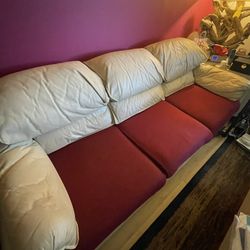 Couch and Glass top table