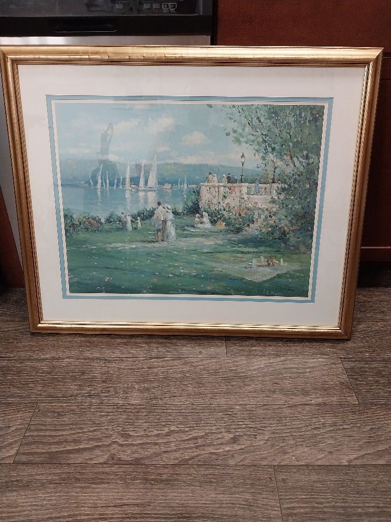 Lithograph (Gentle Breezes) Bye L.Gordon ,838/1000 Out Of 55 Artists Proofs.,Signed,With Certificate Of Authenticity