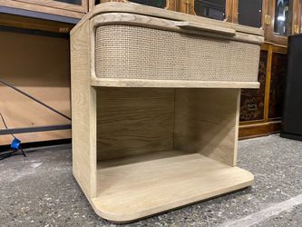 RESTORATION HARDWARE Trieste Greige Oak Open Nightstand