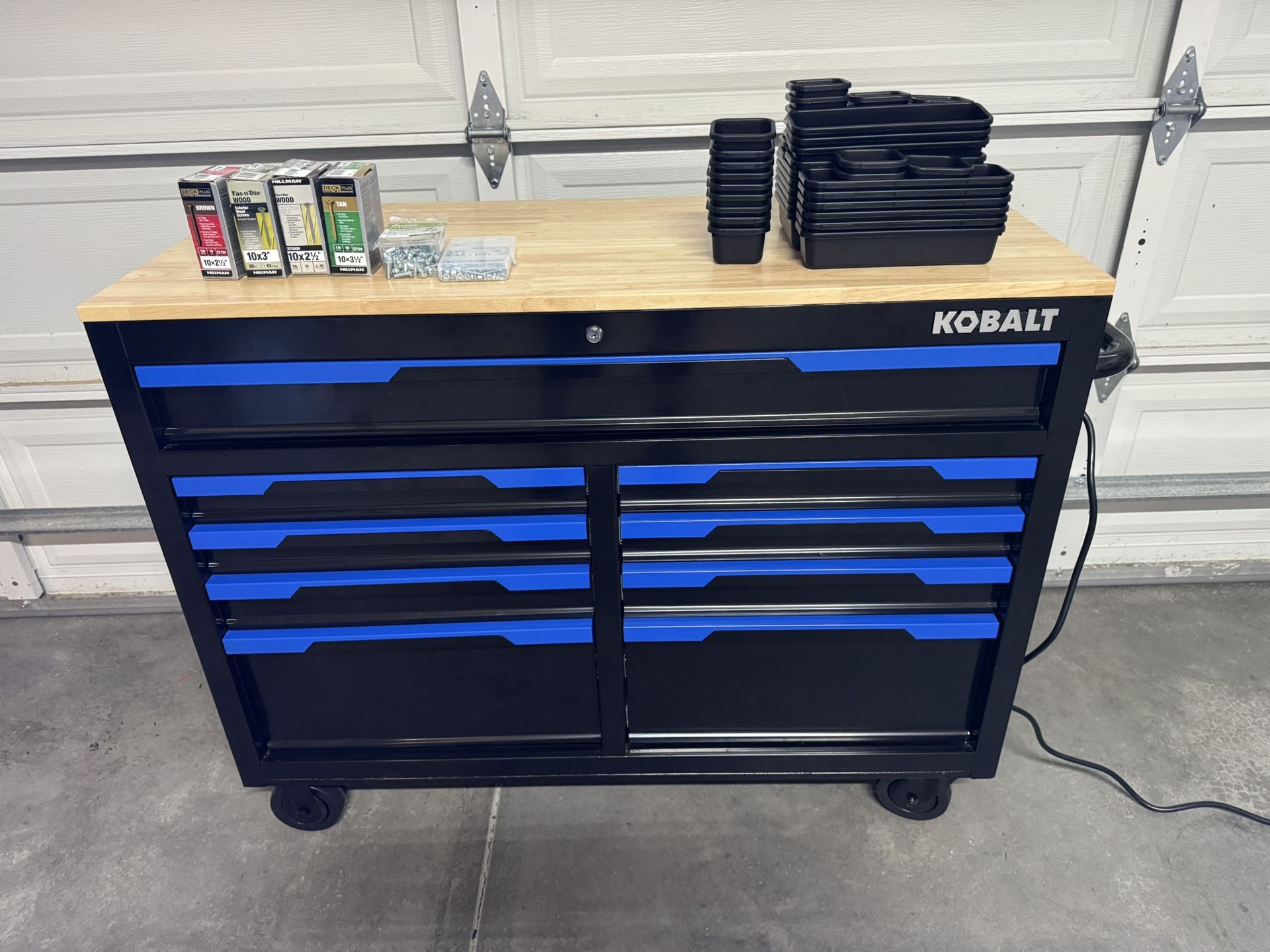 Kobalt 9-Drawer Metal Rolling Tool Cabinet (Blue)