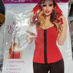 Red Hooded Corset Costume 