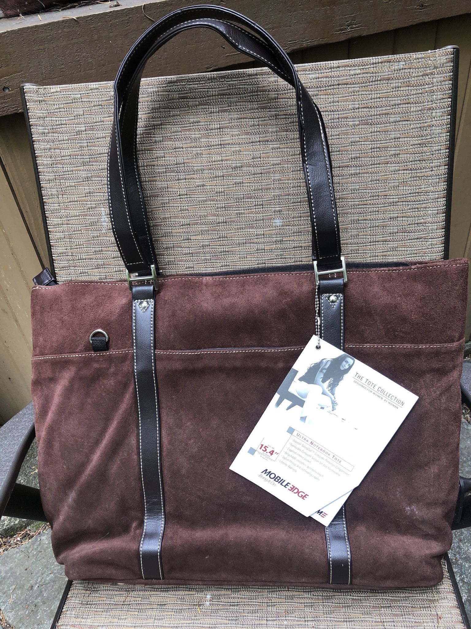 NEW Suede Laptop Tote By Mobile Edge (Retail $130)
