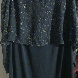 Black & Gold  Dress  ( Size 8)