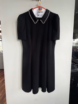 KARL LAGERFELD PARIS Women's Embellished-Collar Mini Dress, Size 12