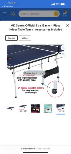 MD Sports Official Size 15 mm 4 Piece Indoor Table Tennis, Accessories  Included 