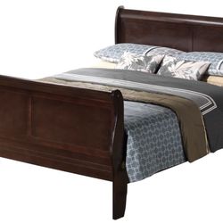 Brand new wooden king sleigh Bed