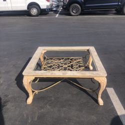 Coffee table marble and iron