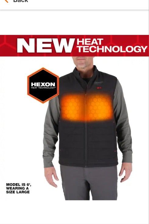 Milwaukee
Men's Large M12 12-Volt Lithium-Ion Cordless Axis Black Heated Vest Kit with (1) 2.0 Ah Battery and Charger