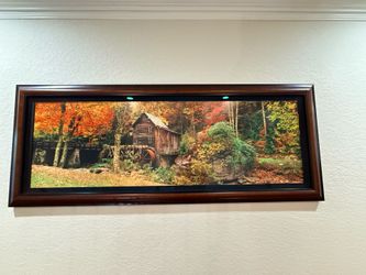 Fall mill framed picture