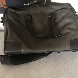 Tummi Leather Messenger Bag