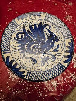 P. Zouilly Hand painted hanging plate