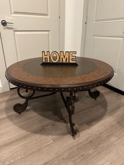Ashley furniture dark brown coffee table