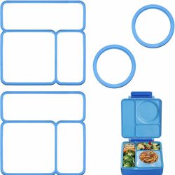 4 Packs Lid Seal Gasket For Omiebox,Omie Box Accessories for Kids Lunch Box Boxes, Food Grade Safe Silicone Rubber Seals