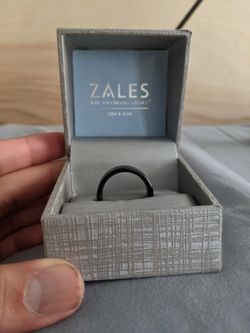 Triton Men's 8.0mm Black Tungsten Carbide Wedding Band