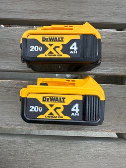 New 20v dewalt 4 ah batteries