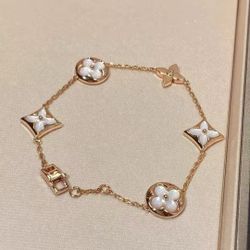 LV Color Blossom White Shell and Five Flowers Bracelet