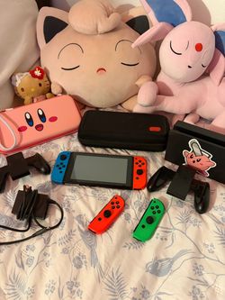 nintendo switch with accessories!