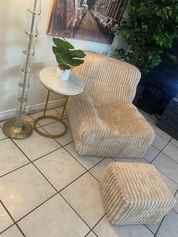 Memory Foam Bean Bag Chairs with Thickened Non-Slip Corduroy Cover,Lazy Floor Sofa, CAMEL