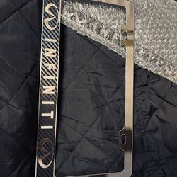 Chrome Infiniti license plate frame