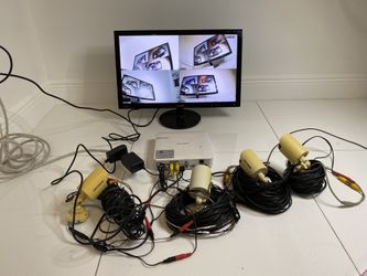 Night Owl 2.0 DVR-XHD20W-41-JF (4 Ch)+4 Wired Cams+Wi-Fi Router+Monitor