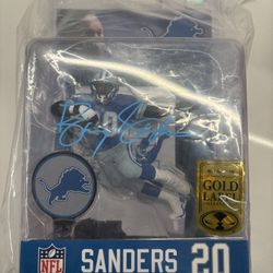 Lions Barry Sanders Signed Mcfarlane Toy