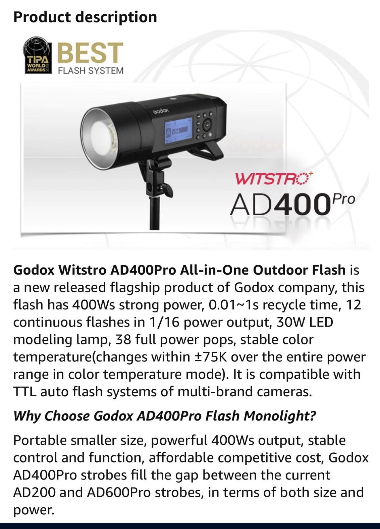Godox Ad400 Like New