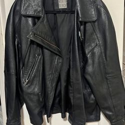 Michael Hoban North Beach black leather motorcycle jacket.  
