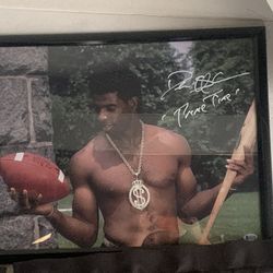 Deion Sanders Signed 16x20