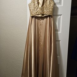 Sheri Hill Gold 2 Piece Dress