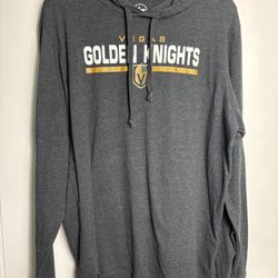 47 Brand Vegas Golden Knights Lightweight Hoodie Hooded Sweatshirt Size Large