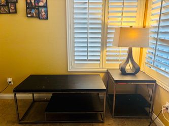 Black Coffee Table and End Table Set