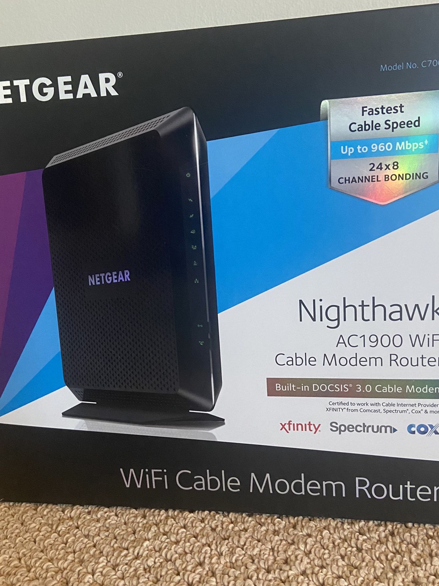 Netgear Nighthawk AC1900 WiFi Modem router