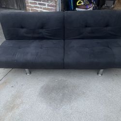 Black Suede Futon 
