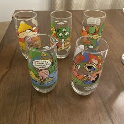 McDonalds Peanuts Camp Snoopy Collection Glasses