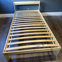 Neiden Pine Twin Size Bed Frame with Slatted Bed Base