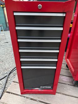 Sears Craftsman USA side cabinet 6 drawer w hanger