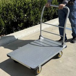 New In Box 1600 Lbs Capacity Heavy Duty Commercial Grade Flatbed Foldable Push Cart Warehouse Dolly Hand Truck 