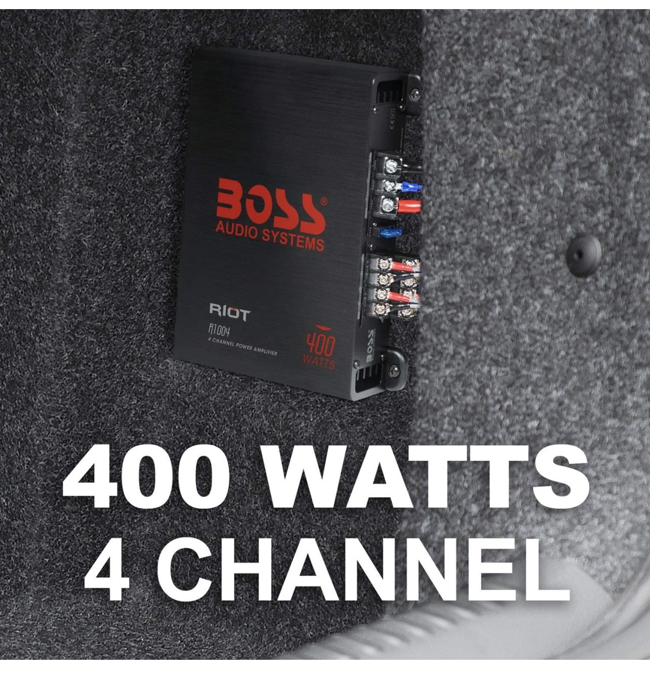 BOSS Audio Systems 4 Channel Car Amplifier – Riot Series