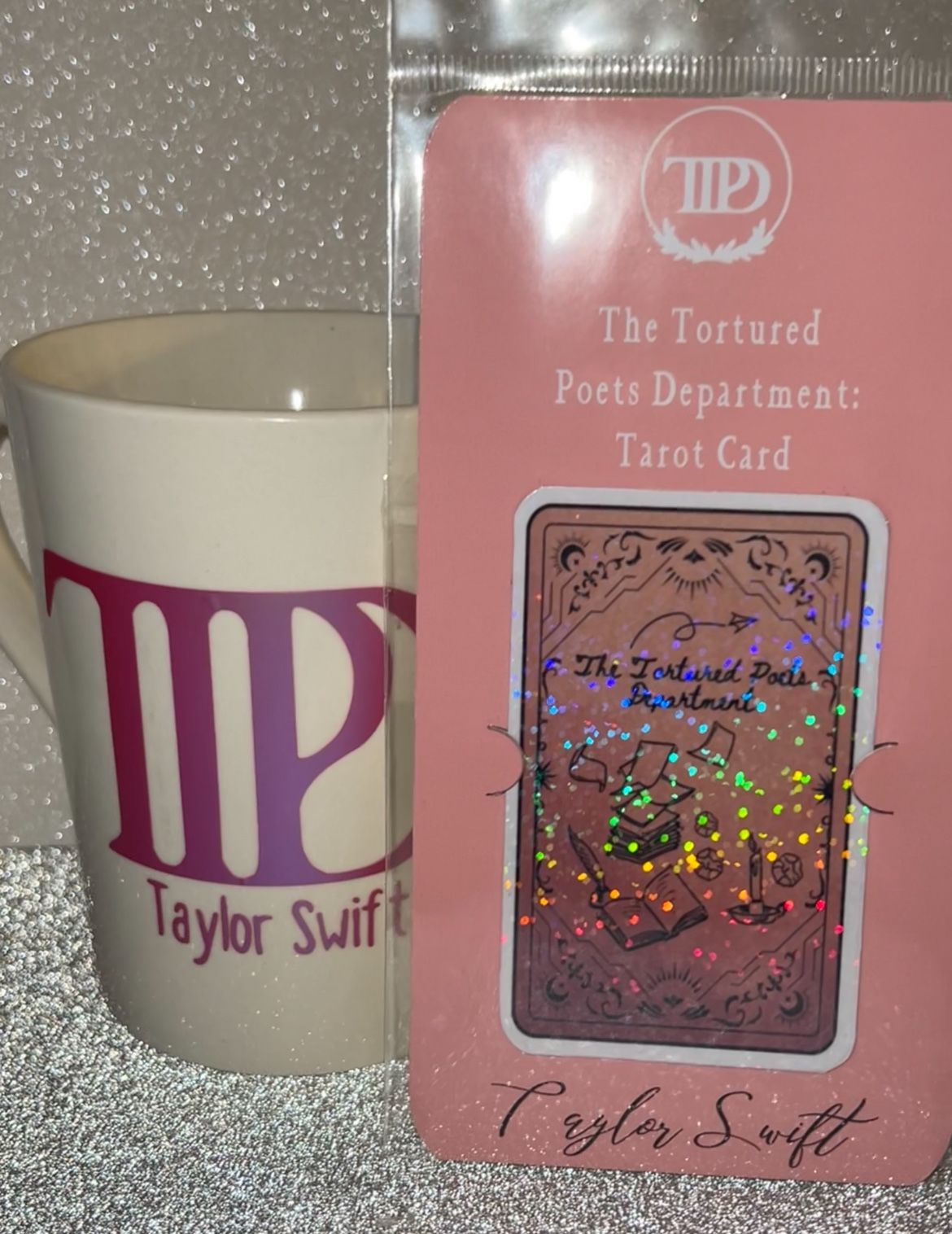 The Tortured Poets Department Vinyl Mug W/ Tarot Card ~ Taylor Swift ~ 2024 Album Merch