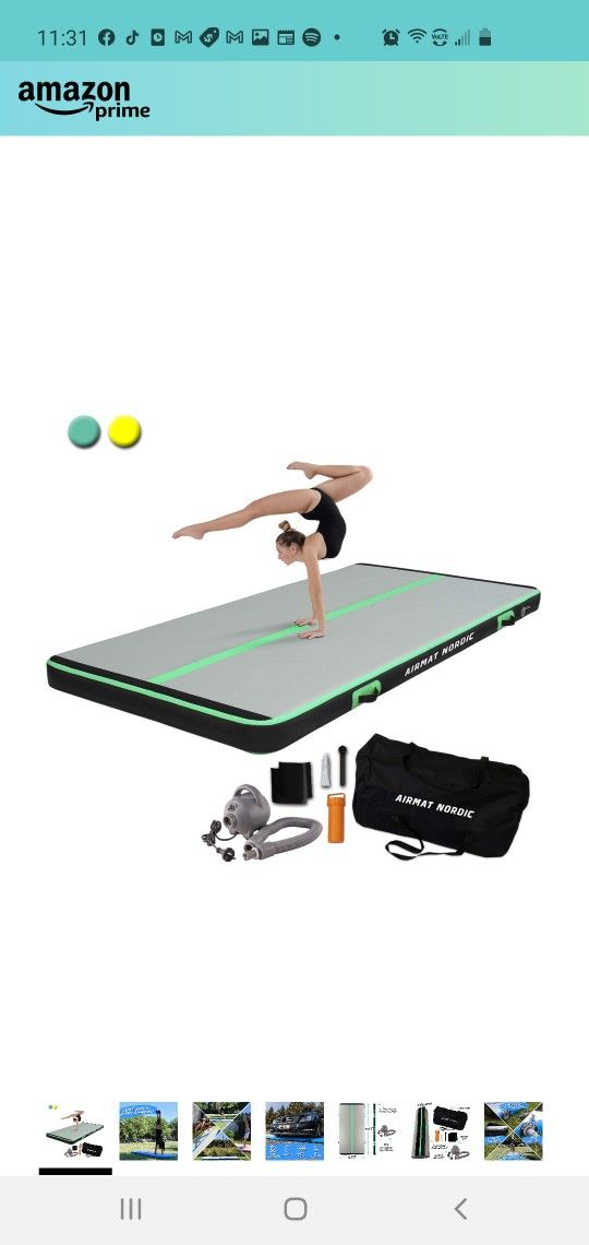 $250 AIRTRACK NORDIC CARBON AIR MAT TUMBLE TRACK