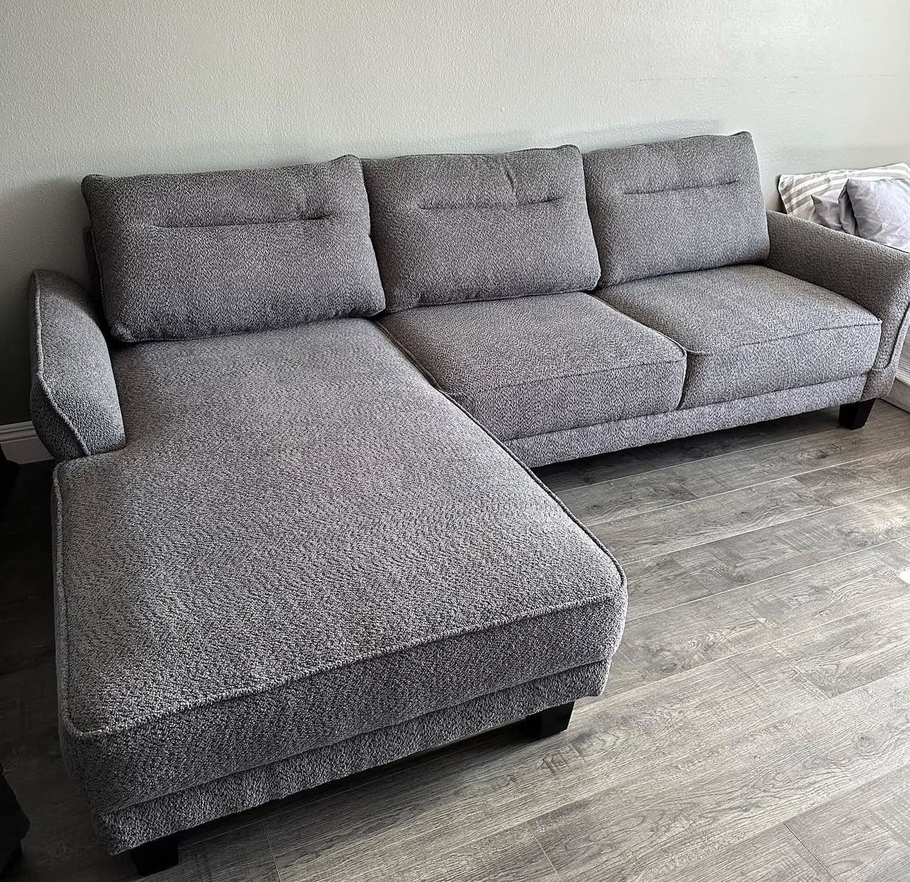 Grey Boucle Sofa Sectional