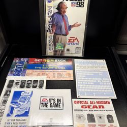 Madden NFL 98 CIB 1997 Sega Saturn 🪐 Very Good Condition All Inserts! 