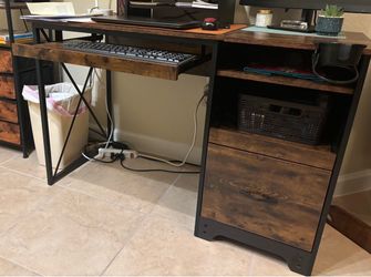 Wooden metal desk