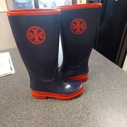 WOMENS. SIZE. 7.  TORY  BURCH  RUBBER BOOTS