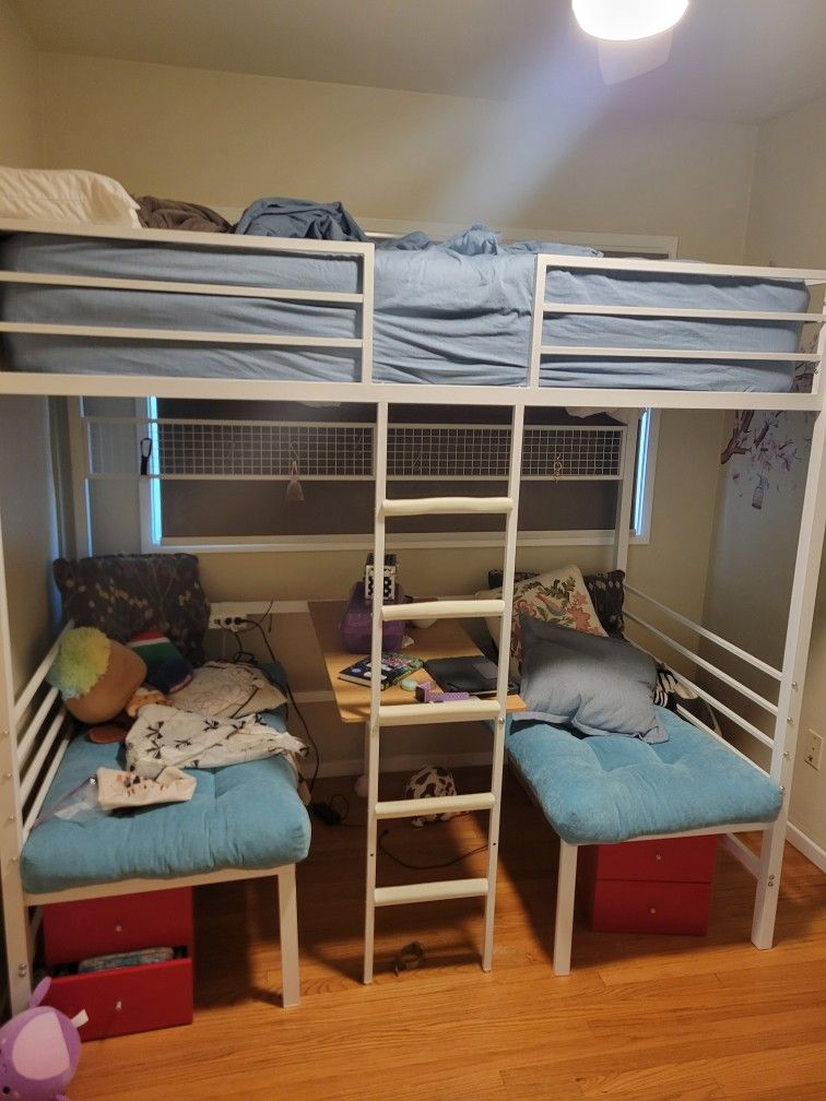 Twin Bunk Bed With Optional Desk